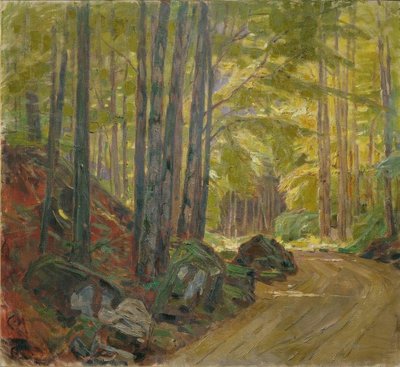 Waldstraße bei Schärfling von Carl Moll